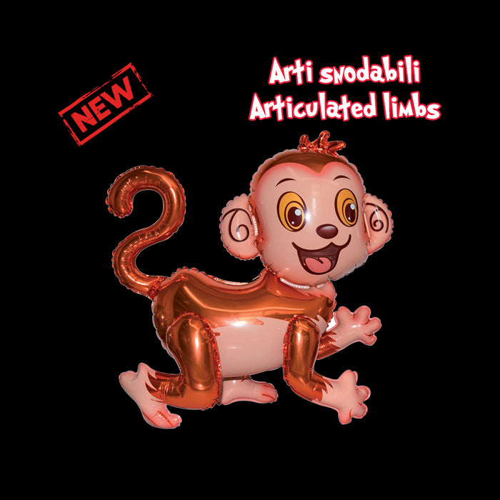 ABC 4D Folienballon "Affe" | 54cm