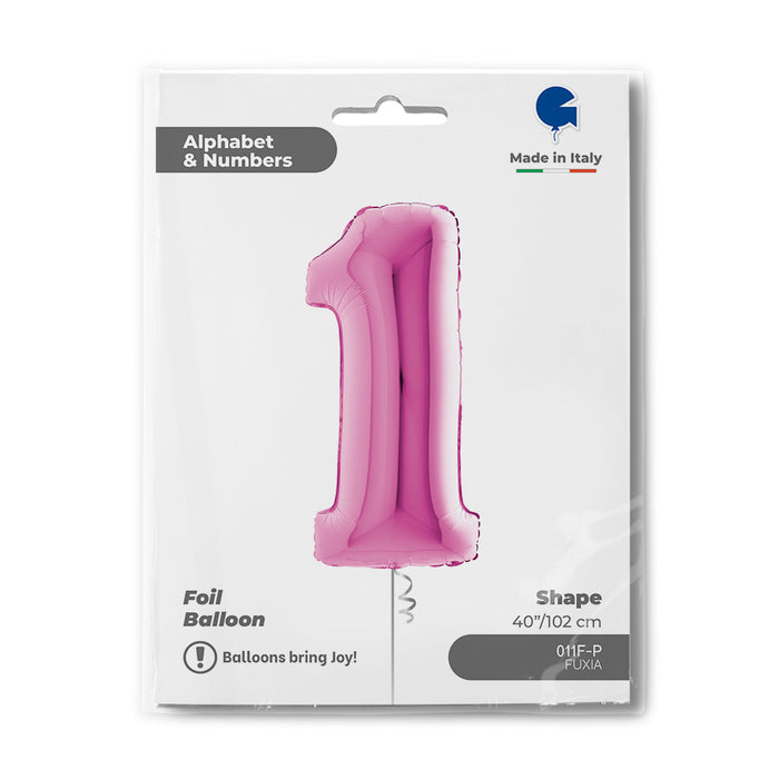 Riesenzahl Folienballon 40"/102cm | Pink #1