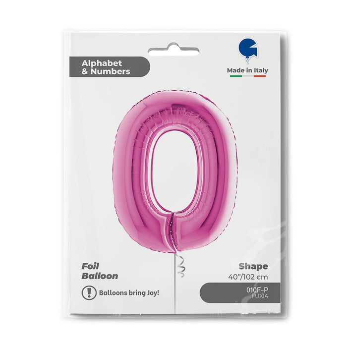 Riesenzahl Folienballon 40"/102cm | Pink #0