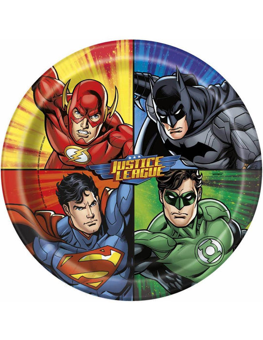 Pappteller "Justice League" | Ø23cm/8Stk.