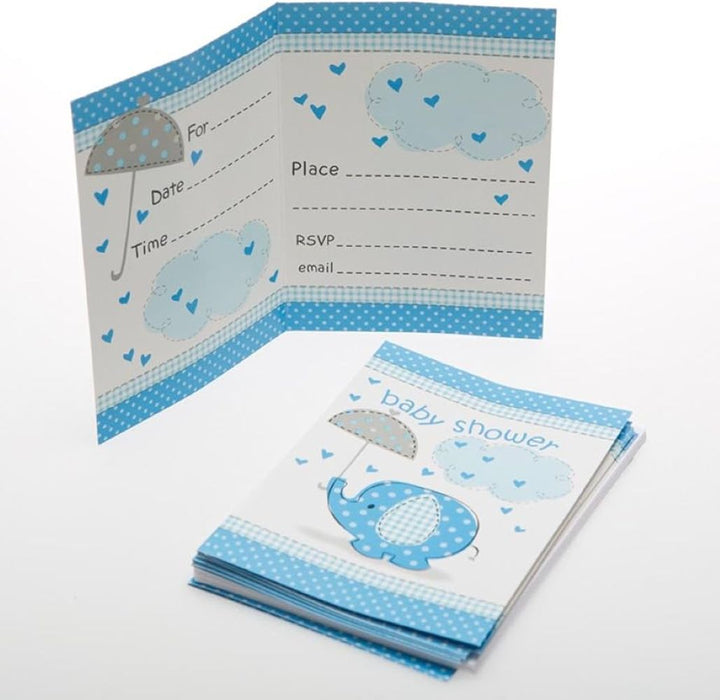 Einladung Elephant Blau 8Stück