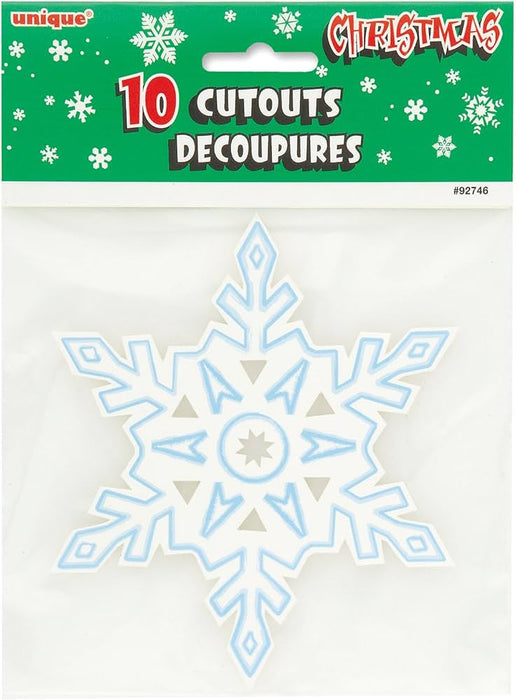 CutOut Weihnachten Schneeflocke 10St.