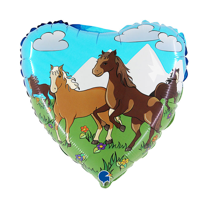 Folienballon Lose - Pferde 20 - 18" Non-Metallic HF18