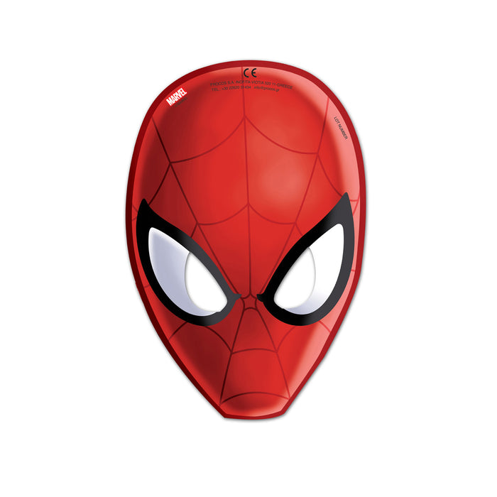 Maske Pappe Spiderman Web Warriors | 6 Stück
