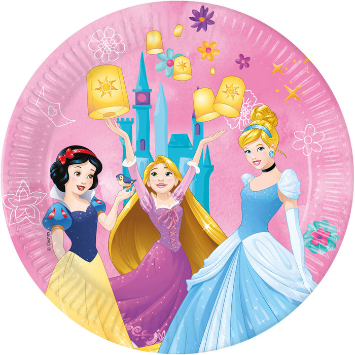Pappteller Disney Prinzessin 23 cm ø | 8 Stück FSC