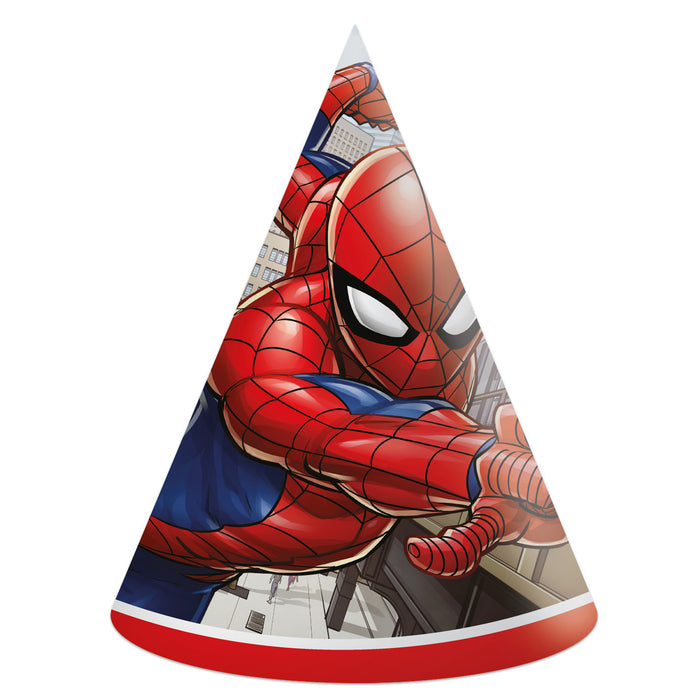Partyhüte Spiderman | 6 Stück FSC