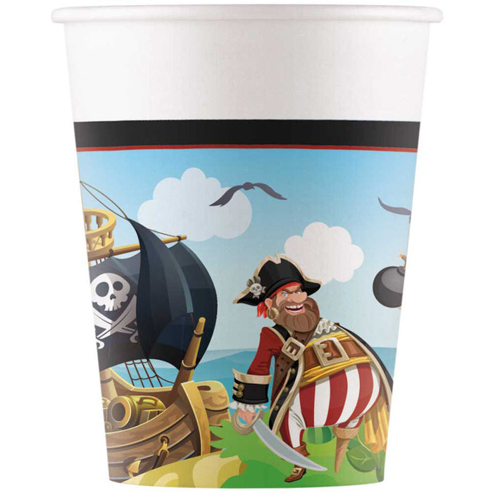 Pappbecher Pirat 200 ml | 8 Stück FSC