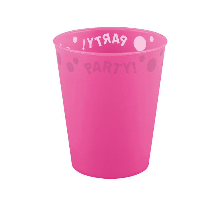 Mehrweg Becher 250 ml | 1 Stück Pink fluoreszierend