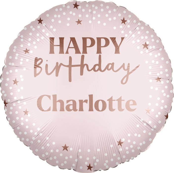 ABC18 Happy Birthday Personalisiert 46 cm ø | Pink