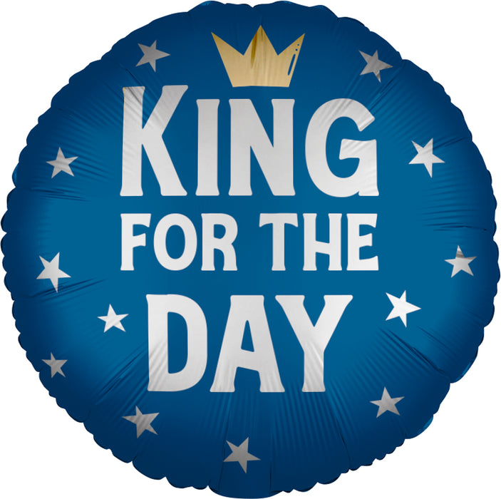 ABC18 Folienballon "King for the day" | Ø 45 cm