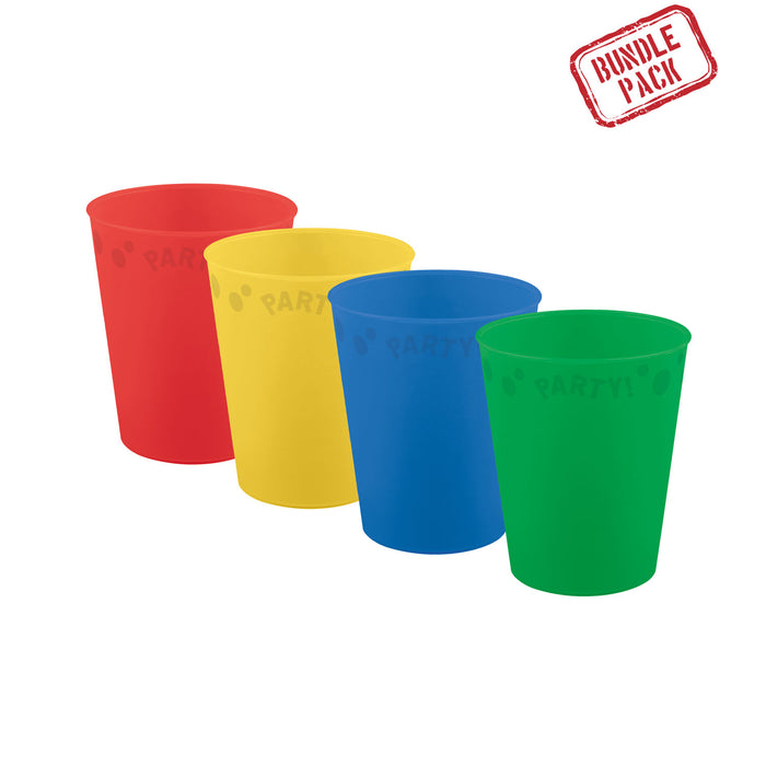 Mehrweg Becher 250 ml | 4 Stück Multicolor