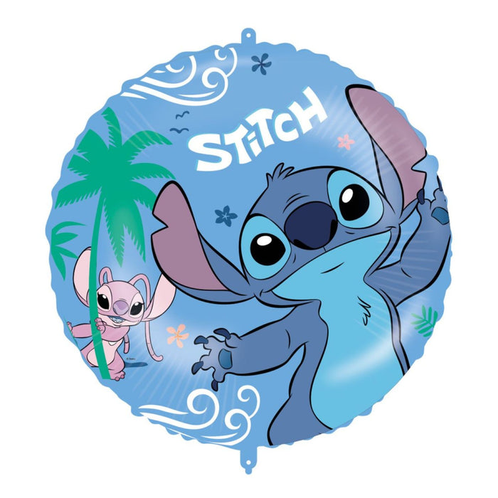 ABC18 Folienballon "Stitch & Angel" | Ø 45 cm