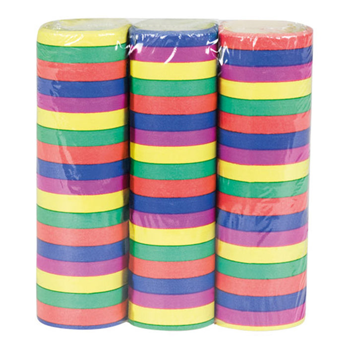 Luftschlangen "Regenbogen" 4m / 3 Rollen | Bunt