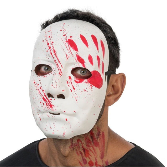 Halloween Maske "mit Blutflecken" | Weiß