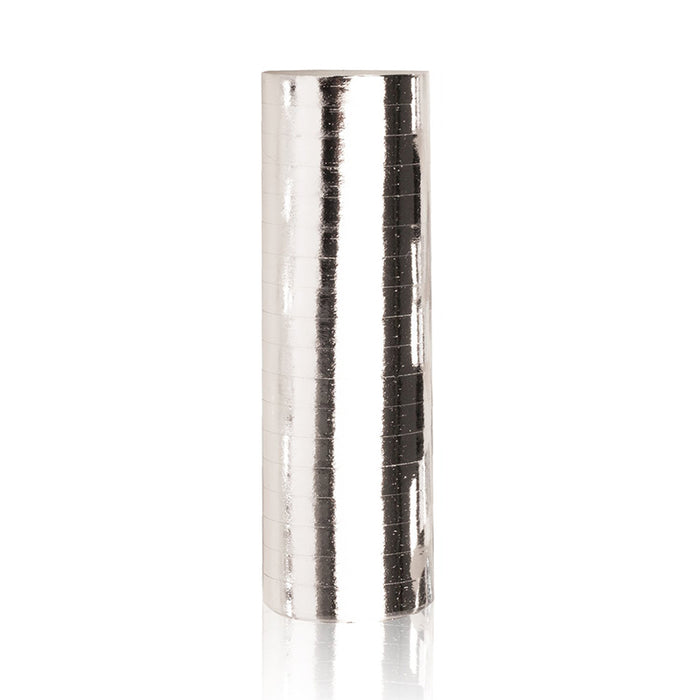 Luftschlangen "Metallic" 4m / 1 Rolle | Silber