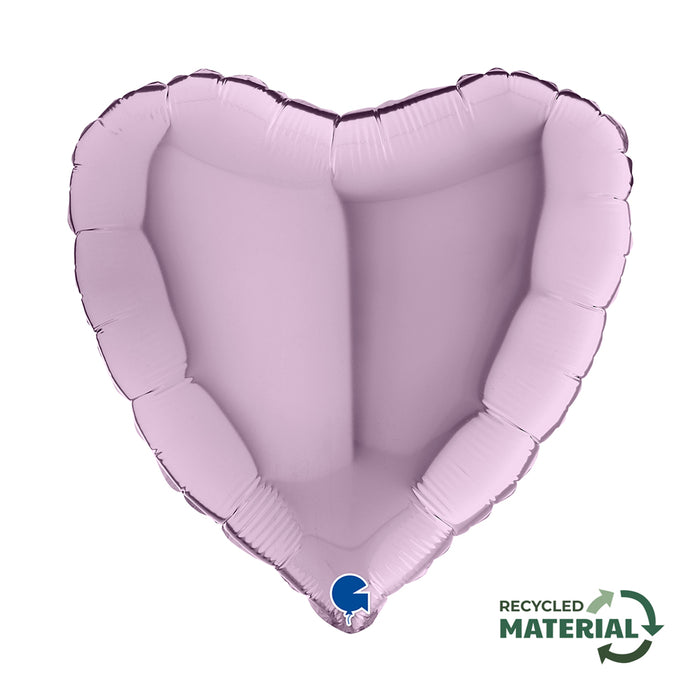 ABC18 Herz Folienballon Uni | Ø 46 cm Lavendel