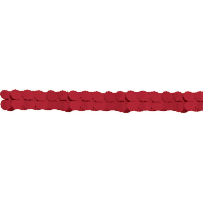 Papier Girlande 365 x 17cm | Apfelrot
