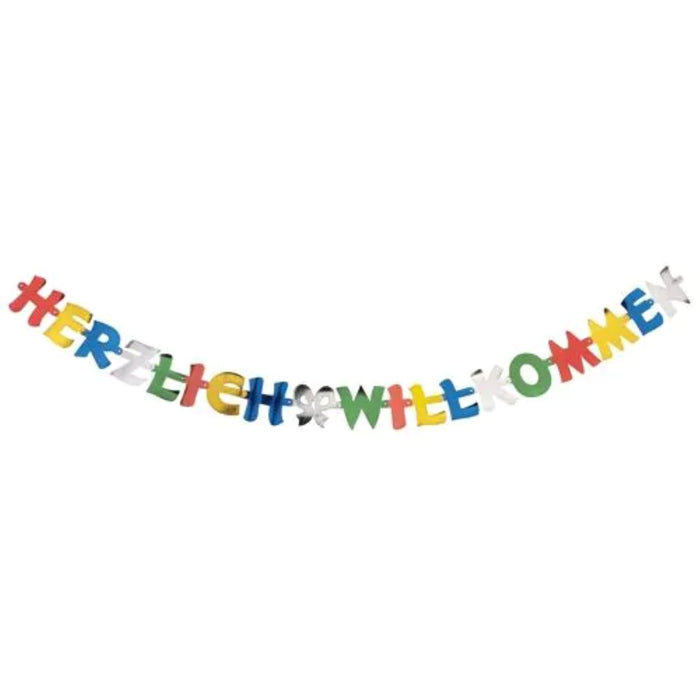 Girlande "Herzlich Willkommen" 2,5 m | Multicolor