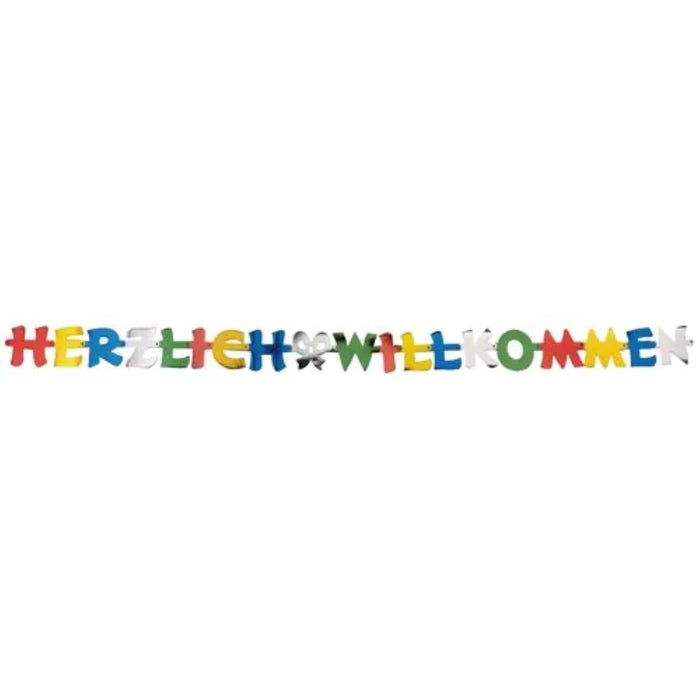 Girlande "Herzlich Willkommen" 2,5 m | Multicolor