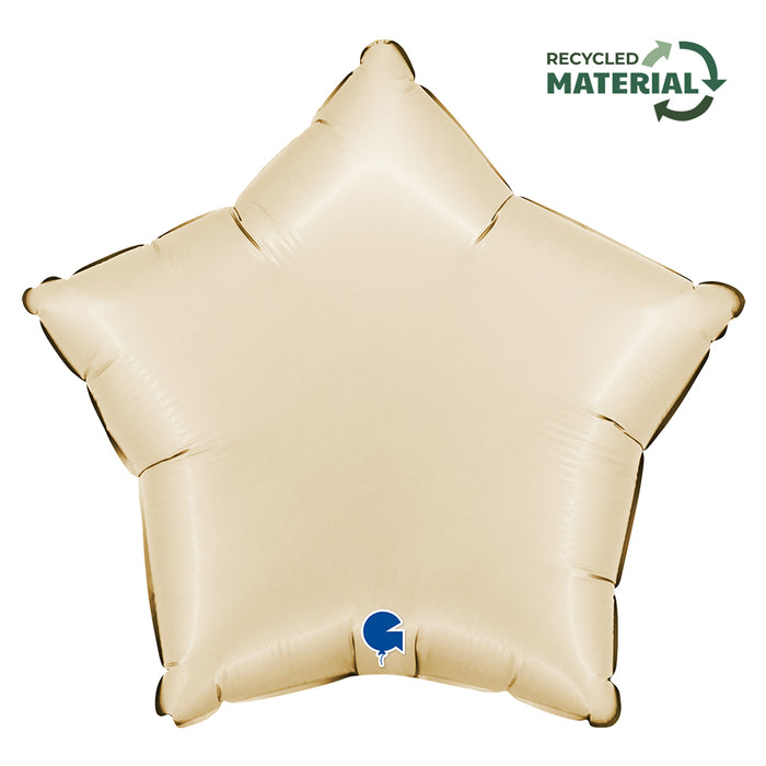Folienballon Stern "Satin Cream" 46 cm ABC18 Uni