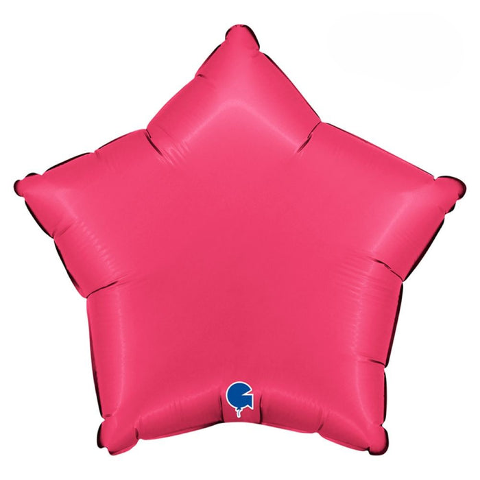 ABC18 Stern Folienballon Uni | Ø 46 cm Satin Lipstick