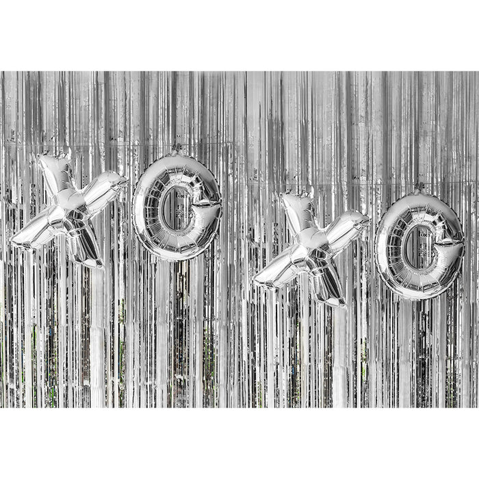 Türvorhang "Metallic" 200 x 100 cm | Silber