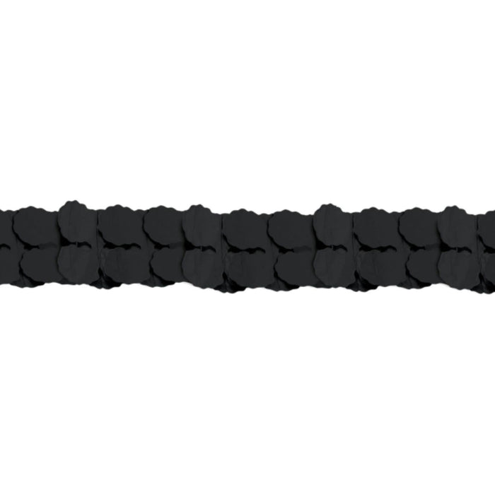 Papier Girlande 365 x 17cm | Schwarz