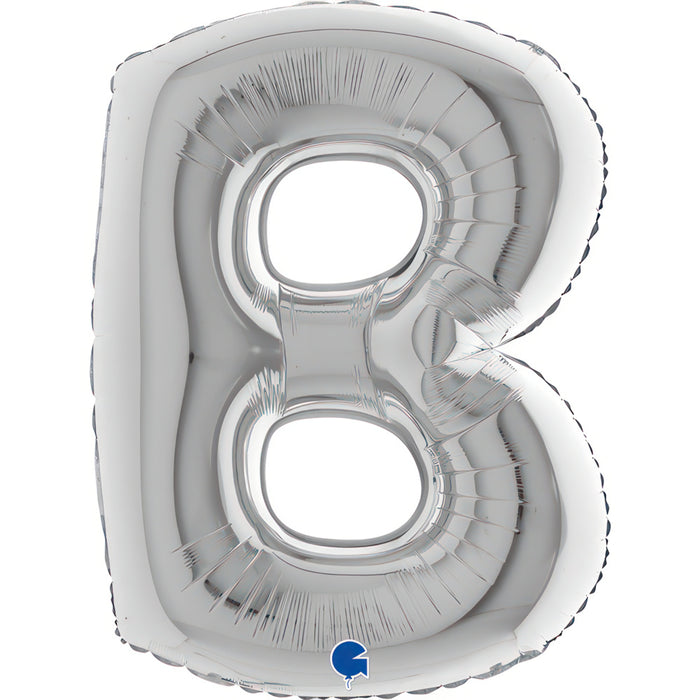 Riesenbuchstabe Folienballon 40"/102cm | Silber #B