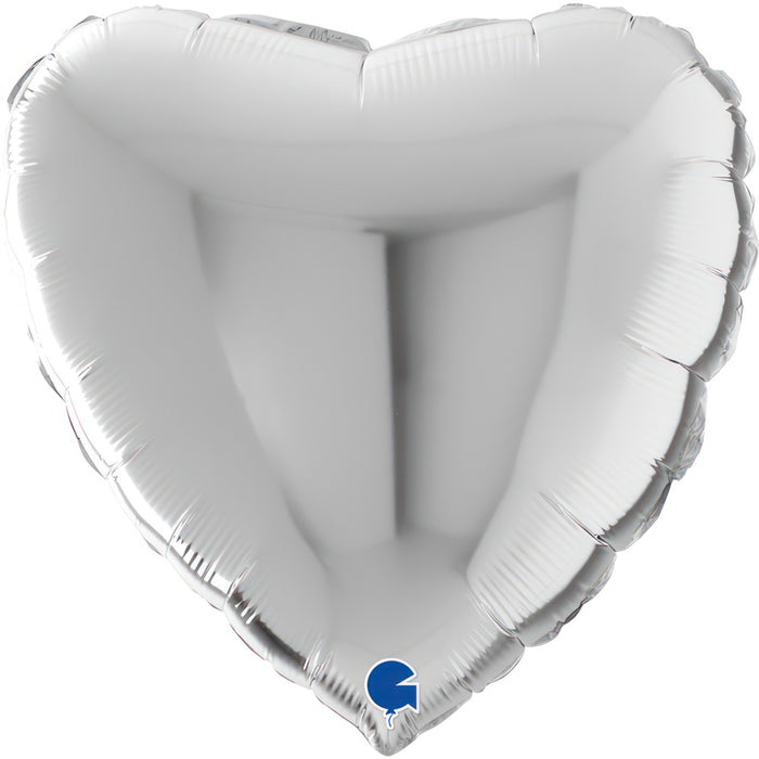 ABC22 Uni Herz 56 cm ø | Silber