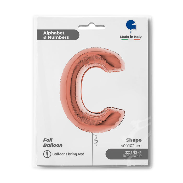 Riesenbuchstabe Folienballon 40"/102cm | Rosegold #C