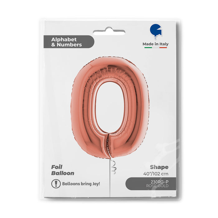 Riesenzahl Folienballon 40"/102cm | Rosegold #0