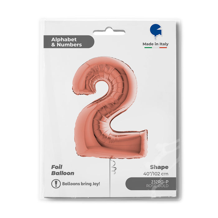 Riesenzahl Folienballon 40"/102cm | Rosegold #2