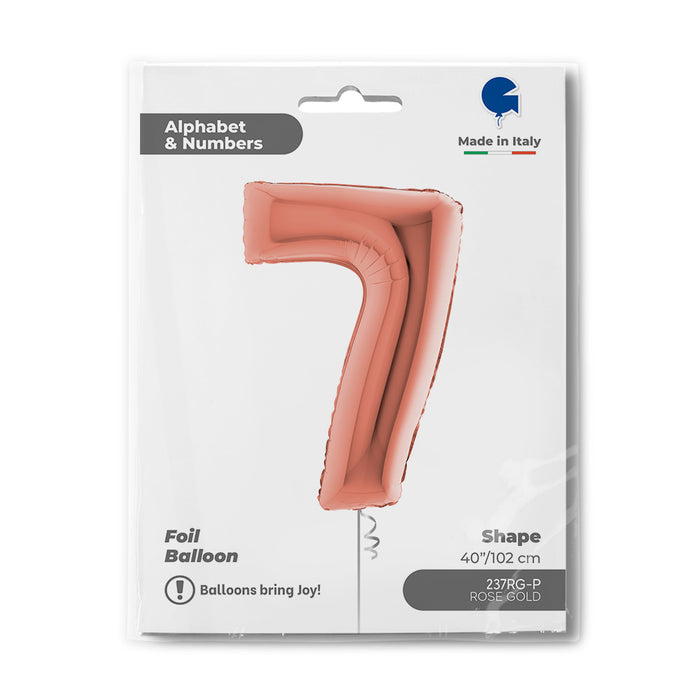 Riesenzahl Folienballon 40"/102cm | Rosegold #7