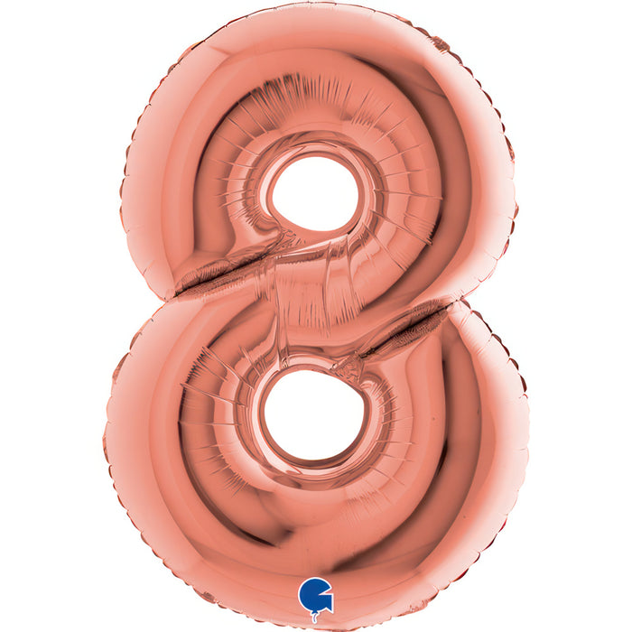 Riesenzahl Folienballon 40"/102cm | Rosegold #8