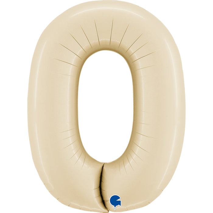 Riesenzahl Folienballon 26"/66cm | Satin Cream #0