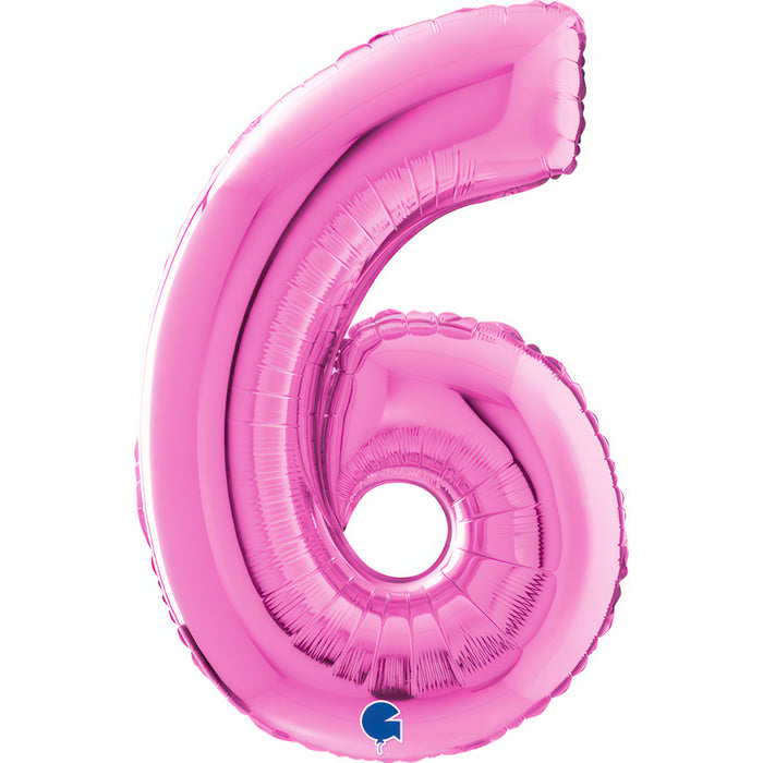 Riesenzahl Folienballon 26"/66cm | Pink #6