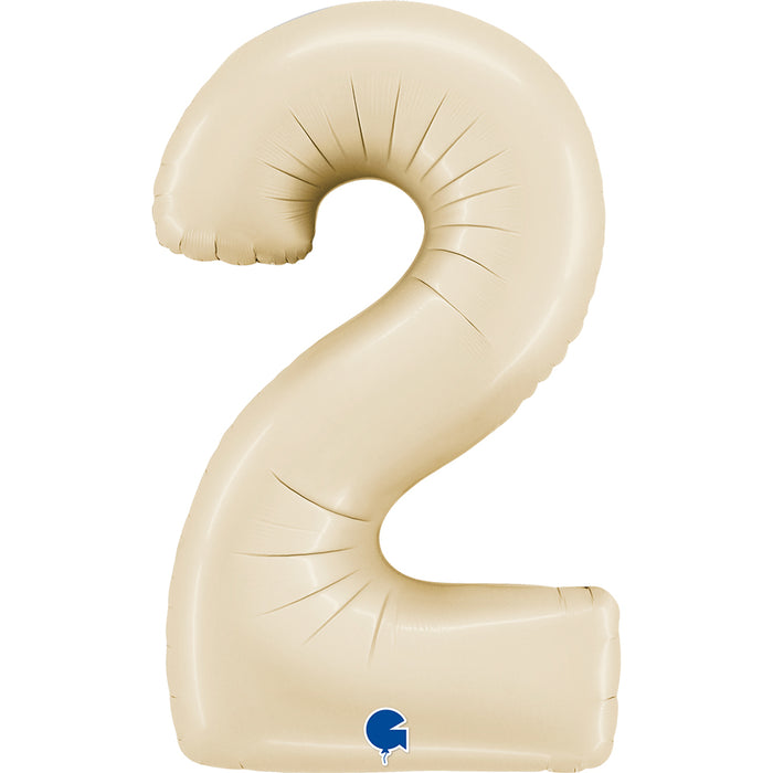 Riesenzahl Folienballon 26"/66cm | Satin Cream #2