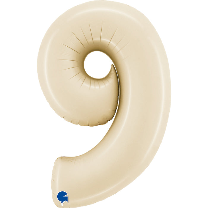 Riesenzahl Folienballon 26"/66cm | Satin Cream #9