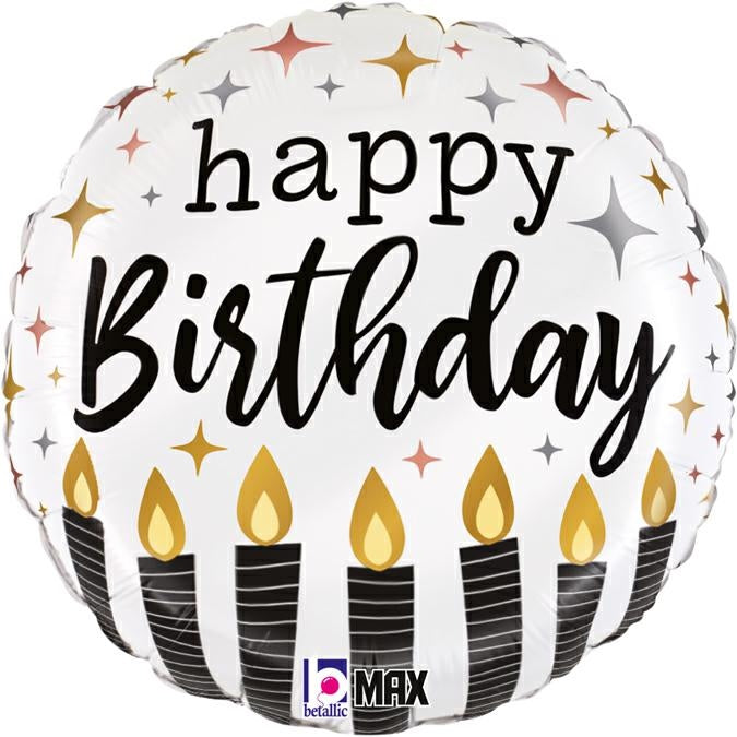 ABC18 Satin Metallic Birthday Candle 46 cm