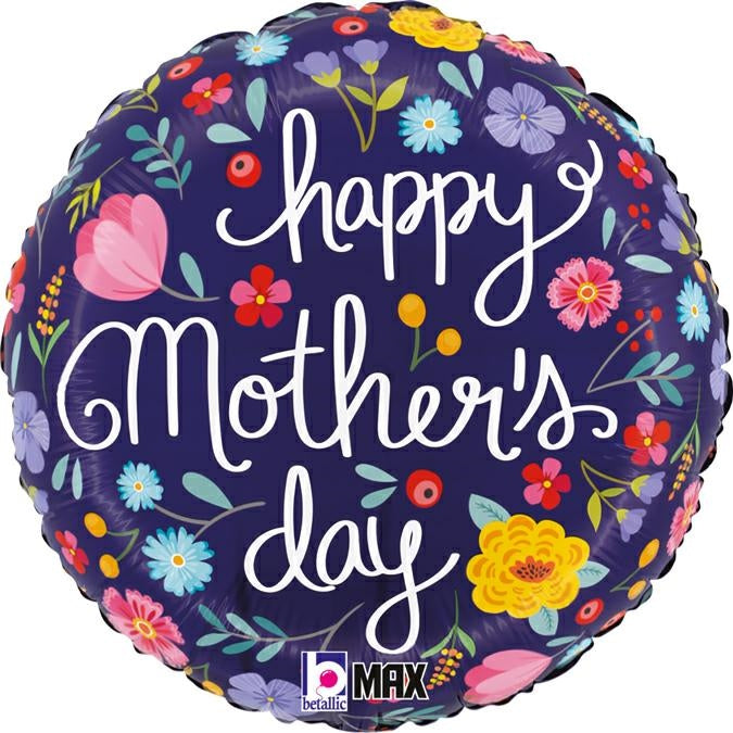 ABC18 Folienballon "Mother`s Day Folk Floral" | Ø 45 cm