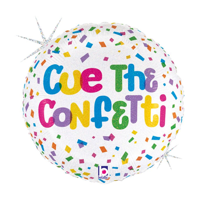 ABC18 Folienballon Confetti "Happy Birthday"  | Ø 46 cm