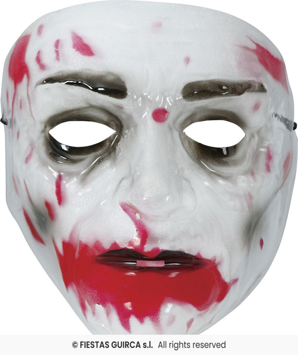 Maske Mann mit Blut transparent