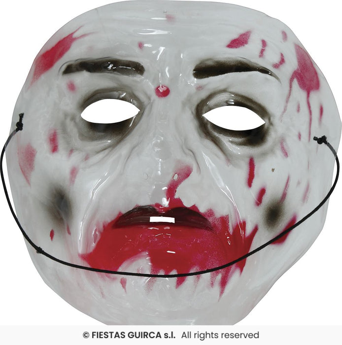 Maske Mann mit Blut transparent