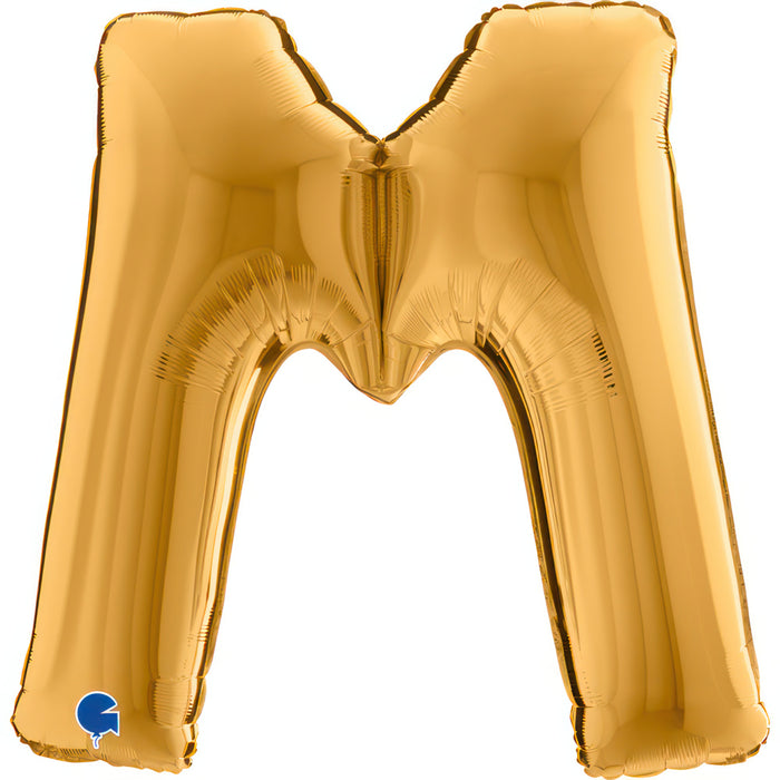Riesenbuchstabe M gold Bulk 40"/102 cm