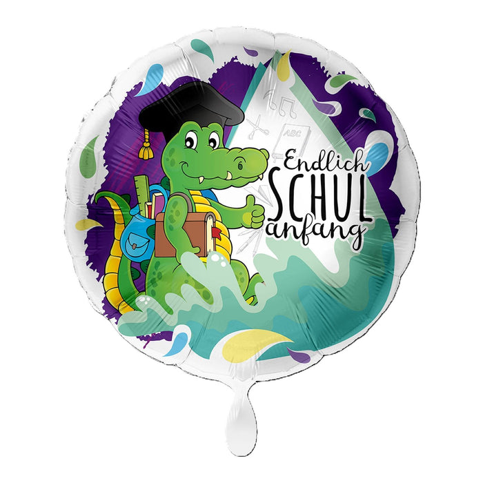 ABC18 Folienballon "Endlich Schulanfang" | Ø 43 cm