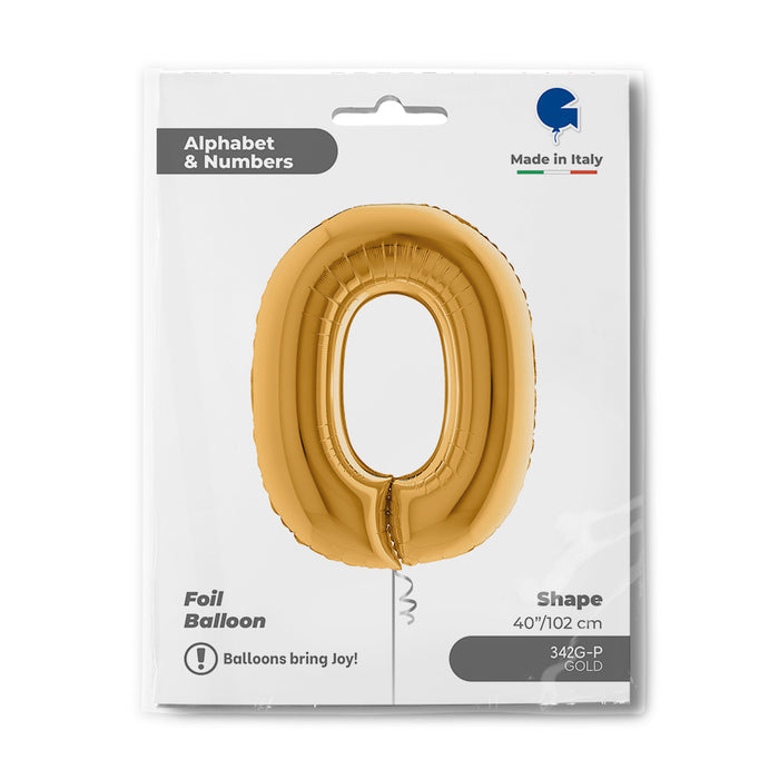 Riesenbuchstabe Folienballon 40"/102cm | Gold #O