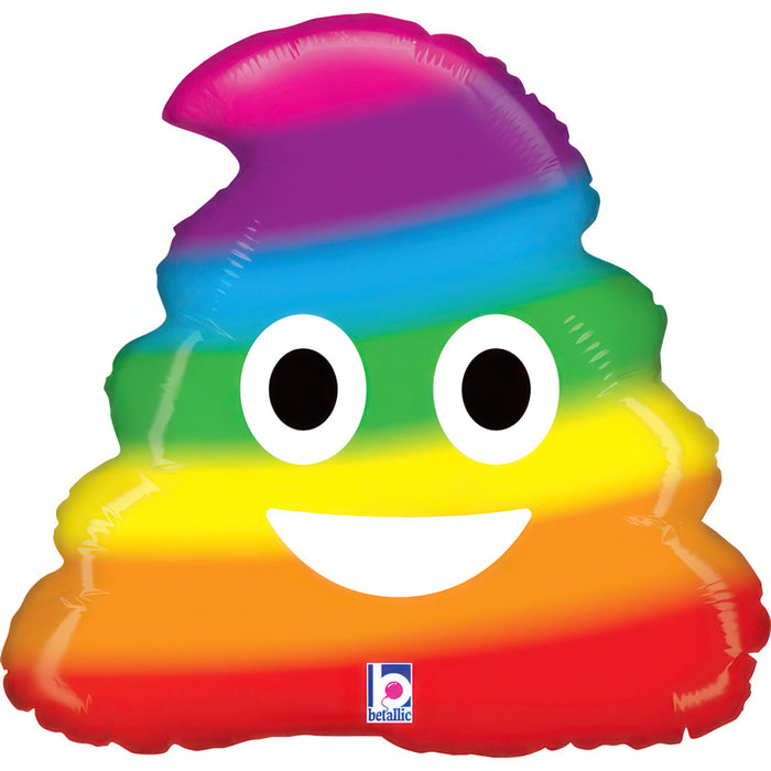 ABC18 Emoji Poo Regenbogen 51 cm