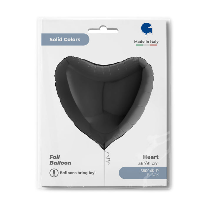 ABC36 Uni Herz 91 cm ø | Schwarz