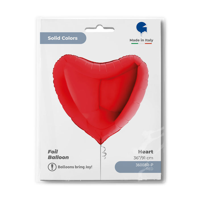 ABC36 Uni Herz 91 cm  ø | Rot