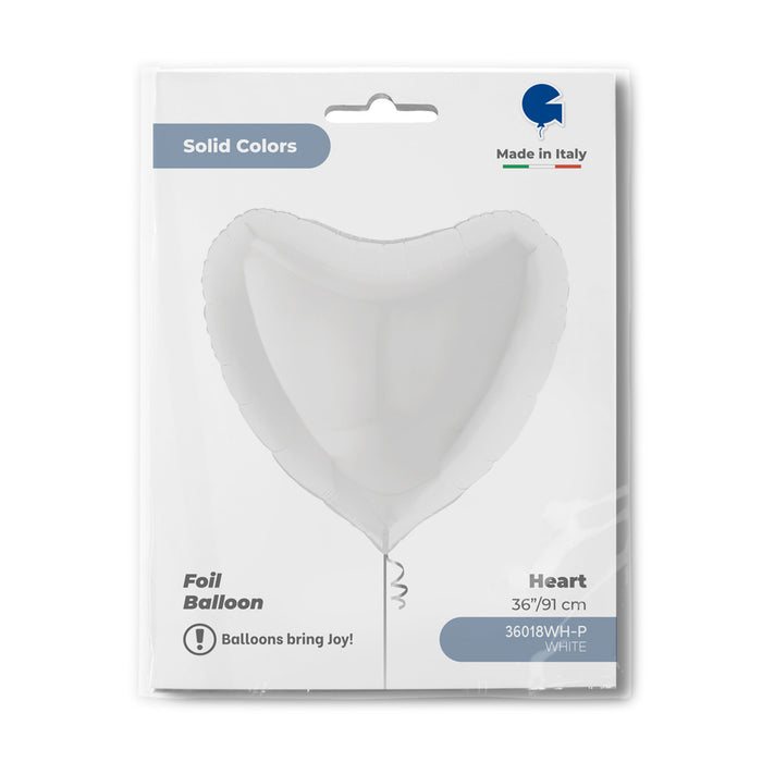 ABC36 Uni Herz 91 cm ø | Weiß